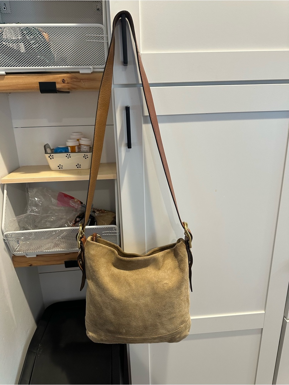 Coach Legacy Tan Suede Bucket bag